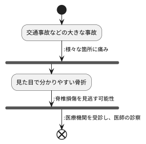 他の痛みが脊椎損傷を隠す